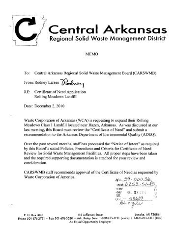 Central Arkansas Regional Solid Waste Management District