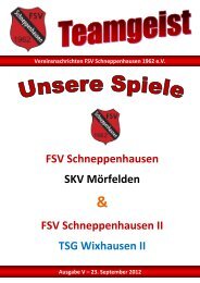 Teamgeist 23. Sep.2012 - FSV Schneppenhausen