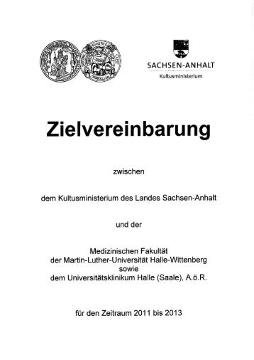 Zielvereinbarung - WZW Wissenschaftszentrum Sachsen-Anhalt ...