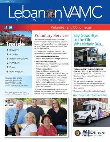 Summer 2012 Newsletter - Lebanon VA Medical Center