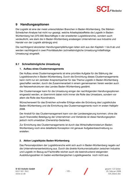 Stärken-Schwächen-Analyse für den Logistikstandort Baden ...