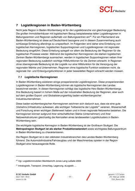 Stärken-Schwächen-Analyse für den Logistikstandort Baden ...