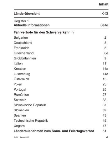 1 Lkw-Parkplätze in Europa - Verlag Heinrich Vogel