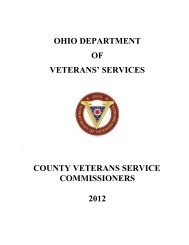 county veterans service commissioners - Ohio Department of ...