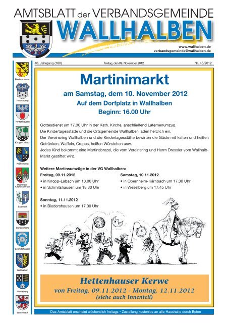 Martinimarkt - Verbandsgemeinde Wallhalben