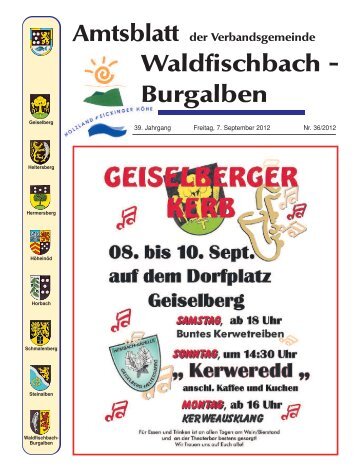Waldfischbach-Burgalben - Begrüßung
