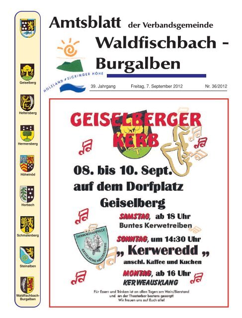 Waldfischbach Burgalben Begrussung