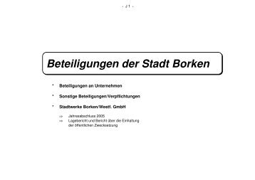 Beteiligungen der Stadt Borken