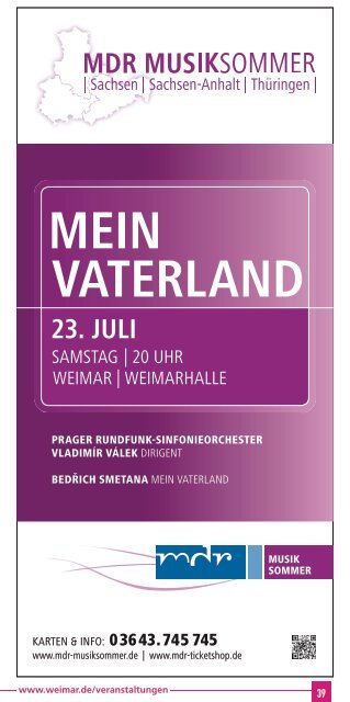 Tourist-Information Weimar Unser Tipp - Weimarer Land