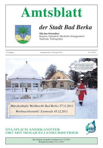 Ausgabe 11/2011 - Kurstadt Bad Berka