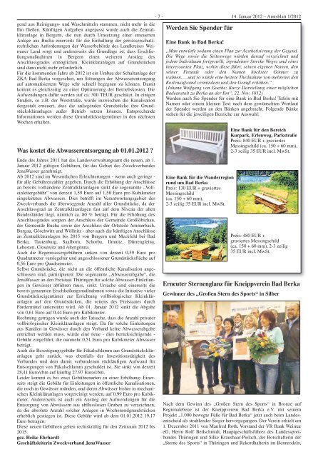 Ausgabe 1/2012 - Kurstadt Bad Berka