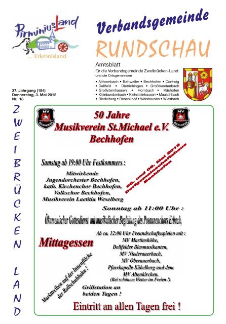 2012, KW18 - Verbandsgemeinde Zweibrücken-Land