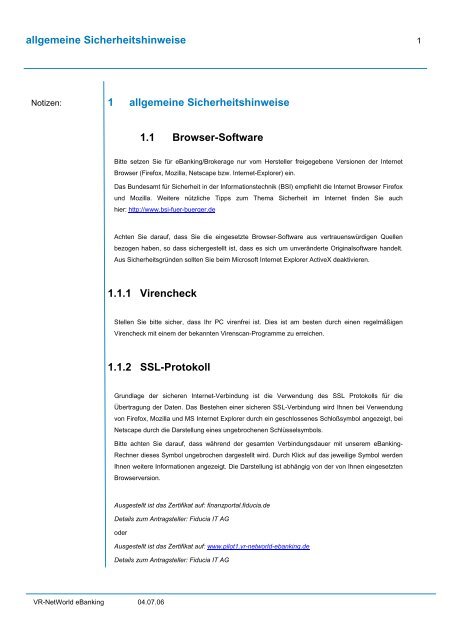 Anleitung ebanking - VR-Bank Weinstadt eG