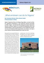 Setraco Nigeria Ltd. ANWENDERbERIcHT - Windream GmbH