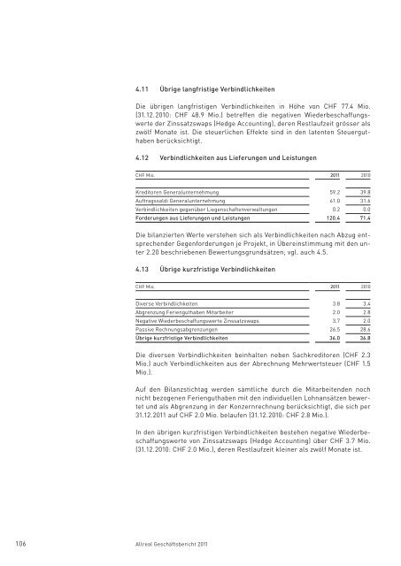 Allreal - Geschäftsbericht 2011 - Allreal Holding AG