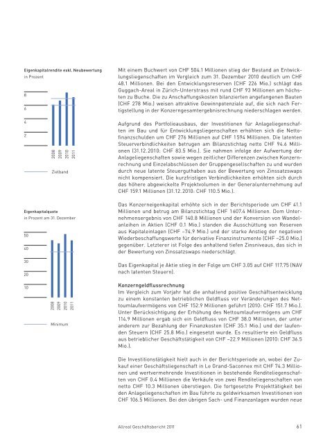 Allreal - Geschäftsbericht 2011 - Allreal Holding AG