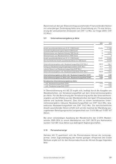 Allreal - Geschäftsbericht 2011 - Allreal Holding AG