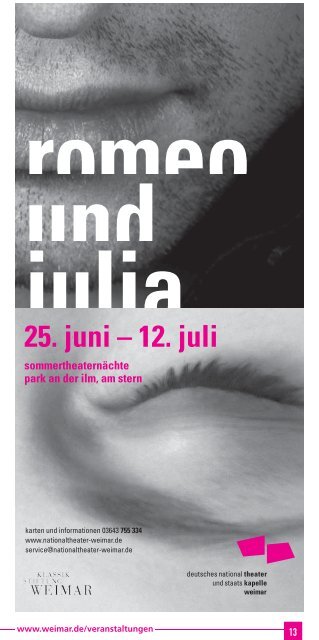 MUSIK .THEATER . AUSSTELLUNGEN - Weimarer Land