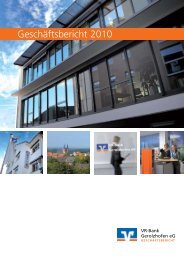 Geschäftsbericht 2010 - VR-Bank Gerolzhofen eG
