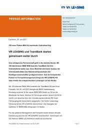 PRESSE-INFORMATION - VR-Leasing AG
