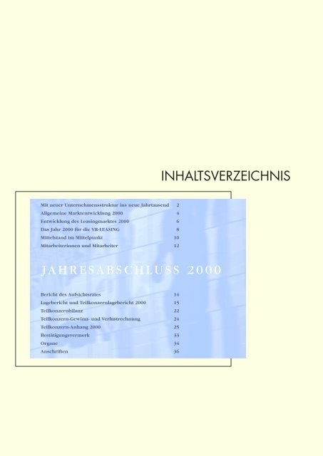 jahresabschluss 2000 - VR-Leasing AG