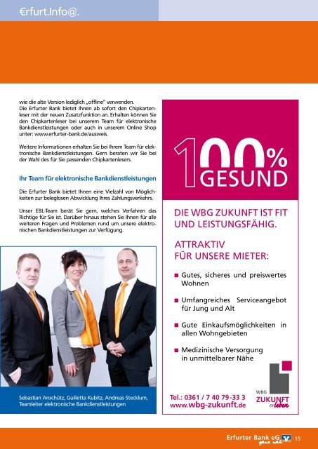 Mitgliederzeitung Mai 2012 - Erfurter Bank eG