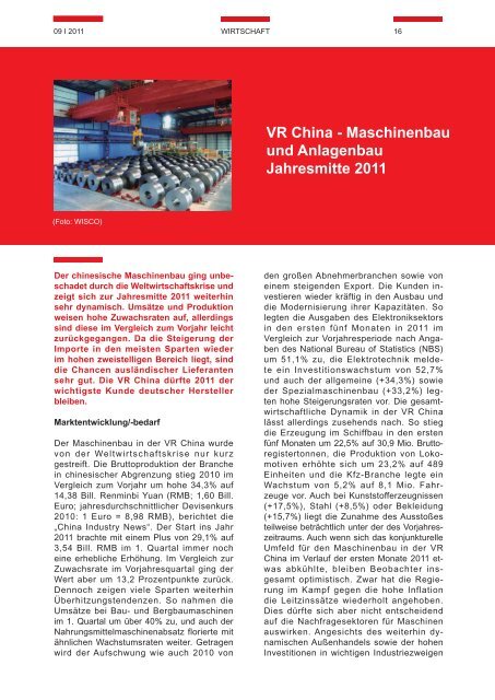 CIHD Magazin 13 9/2011 - Chinesischer Industrie- und ...