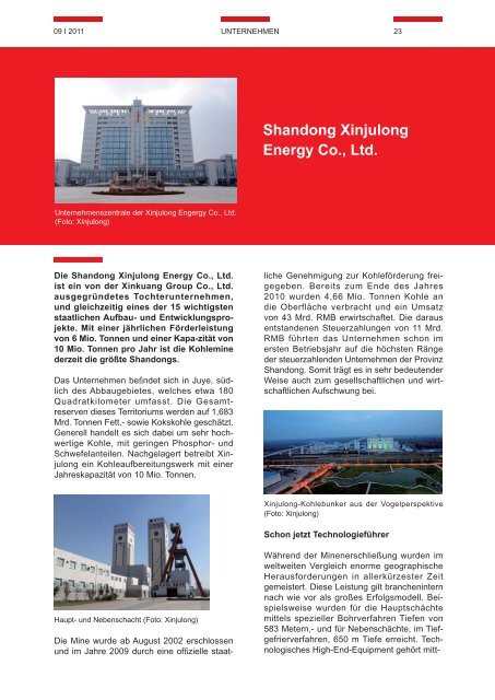 CIHD Magazin 13 9/2011 - Chinesischer Industrie- und ...