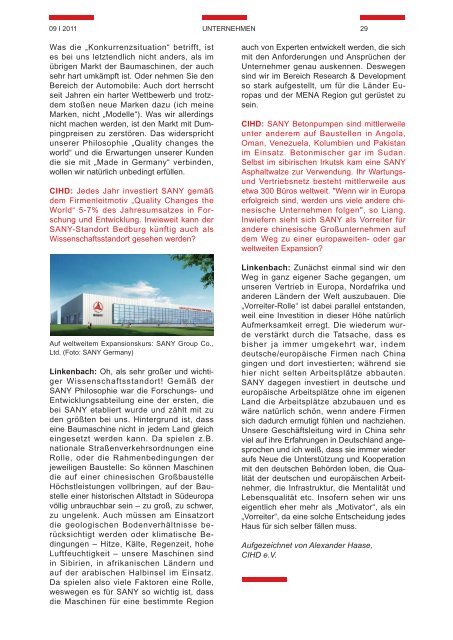 CIHD Magazin 13 9/2011 - Chinesischer Industrie- und ...