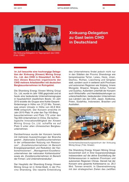 CIHD Magazin 13 9/2011 - Chinesischer Industrie- und ...