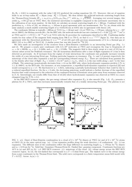 Martin Teichmann Atomes de lithium-6 ultra froids dans la ... - TEL