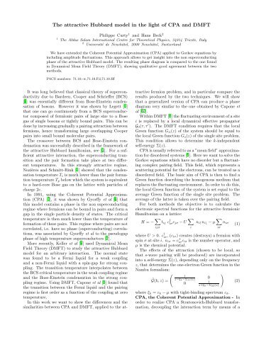 The attractive Hubbard model in the light of CPA ... - Philippe Curty