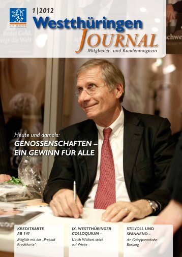 Ausgabe 01/2012 - VR Bank Westthüringen eG