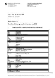 Merkblatt Abkürzungen, Lahmheitsstufen und BCS - Heer - admin.ch