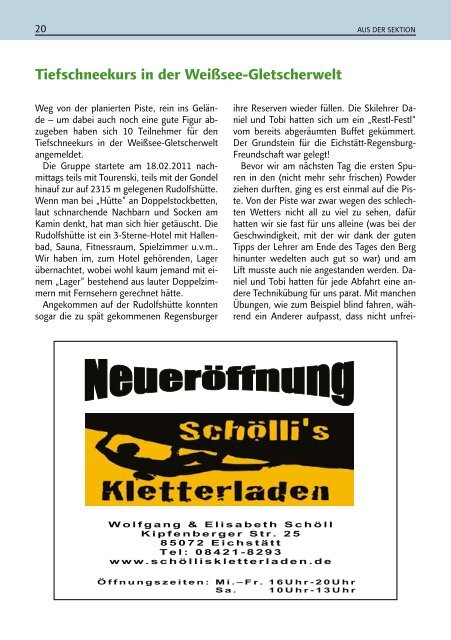 Mitteilungsblatt 60 Sommer 2011 - DAV Eichstätt
