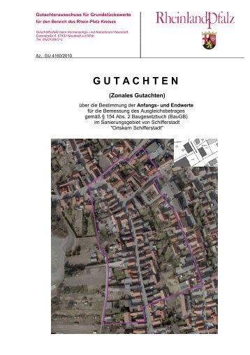 Gutachten über Ausgleichsbeträge - Schifferstadt