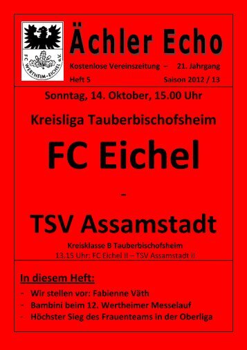 TSV Assamstadt - FC Eichel