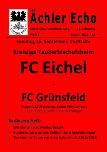 FC Grünsfeld - FC Eichel