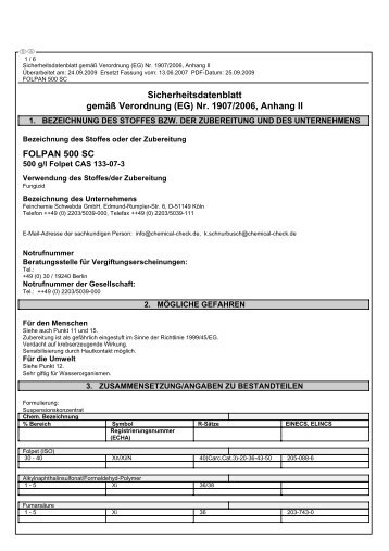 Sicherheitsdatenblatt - Feinchemie Schwebda GmbH