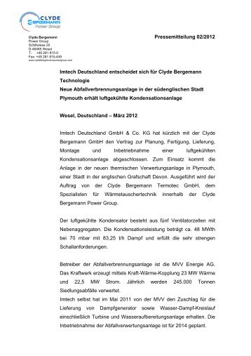 Imtech Deutschland entscheidet sich für Clyde Bergemann ... - FDBR