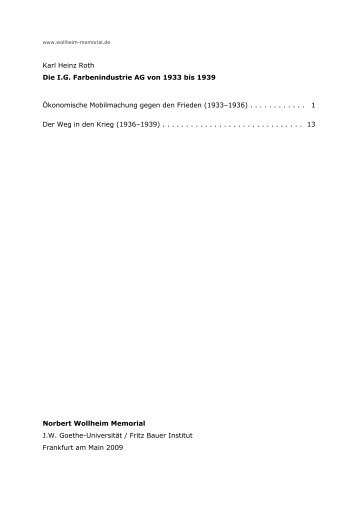 [pdf] Karl Heinz Roth_Die IG Farbenindustrie AG von - Wollheim ...