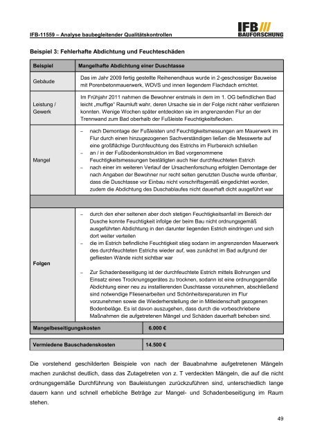 Bauqualität beim Neubau von Ein - Bauherren Schutzbund eV