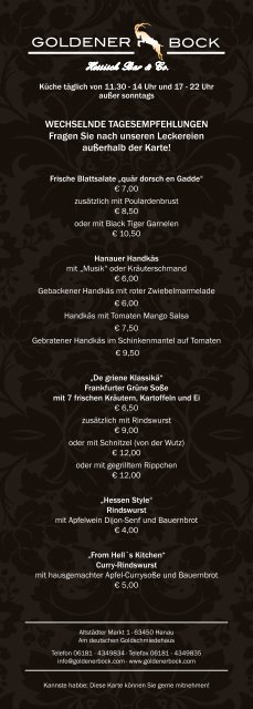 Unsere Speisekarte Pdf Goldener Bock