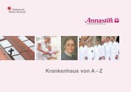 Krankenhaus von A – Z - Annastift