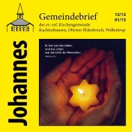 Gemeindebrief - ref. Johannesgemeinde Kachtenhausen