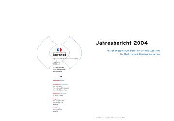 Jahresbericht 2004 - FZ Borstel