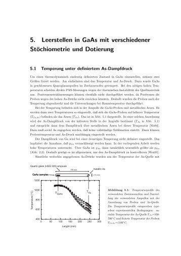 5. Leerstellen in GaAs mit verschiedener Stöchiometrie und Dotierung