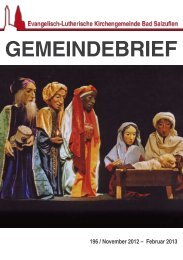 Gemeindebrief - Evangelisch-Lutherische Kirchengemeinde Bad ...