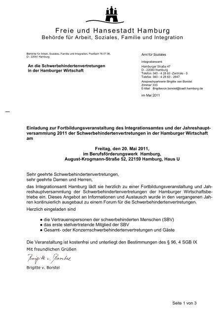 Einladung - Informationen für Schwerbehindertenvertretungen | arge ...