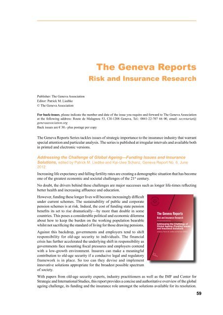 Compendium of Publications - The Geneva Association